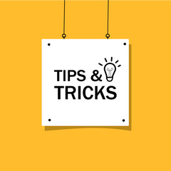 Tips and tricks poster icon design template. Education faq. Flat vector.