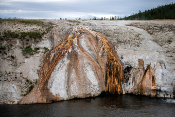 volcanic landscape at yellowstone