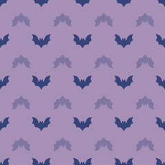 Rows of Cute and Purple Halloween Bats