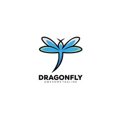 dragonfly color design color template illustration