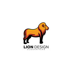 Fototapeta premium lion design mascot logo template color