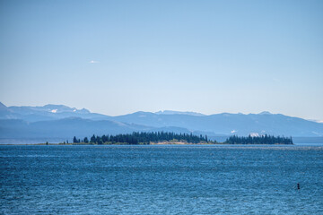 lake and mountains