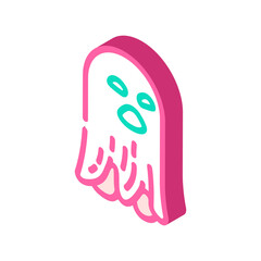 spooky ghost isometric icon vector. spooky ghost sign. isolated symbol illustration