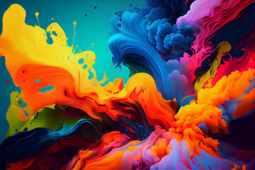 Raibow colorful smooth paint background illustration