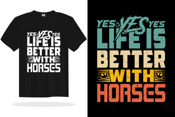 Modern typography inspirational lettering quotes vector horse t shirt design
