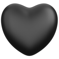 Black love heart 3D Illustration