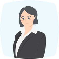 Professional Business Women Employment Avatar Short Hair Character