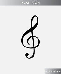 Fototapeta premium Music note Icon Vector Logo Design Template. vector illustration 