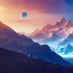 Mountains and Blue Skies
