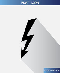 Lightning Icon Vector Logo Design Template.Lightning icons on grey background.