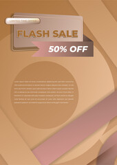 Flash sale banner template design poster