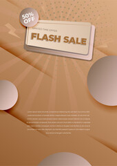 Flash sale banner template design poster
