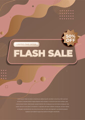 Flash sale banner template design poster
