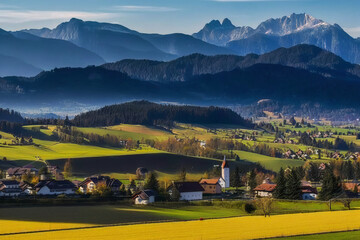 Landscape Illustration, Austria
