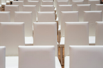 Obraz premium Symmetrical Chairs in the Education Room, Uskudar Istanbul, Turkey