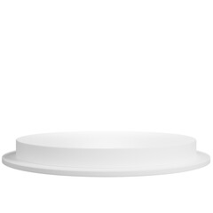 White circle podium 3D illustration