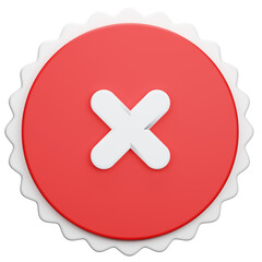 Obraz premium 3D render of reject button