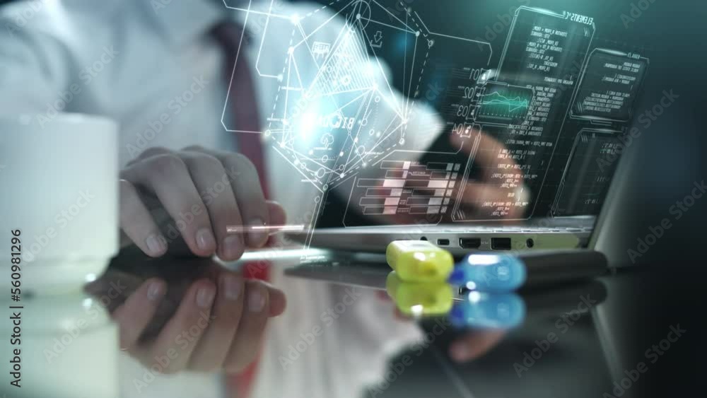 Poster working with big data in augmented reality.