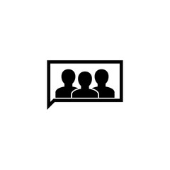 Discussion Group logo isolated on white background