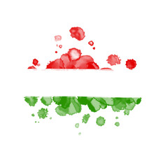 Hungary Europe country flag, watercolor dry brush ink texture illustration. independence Day celebration banner. Paint splash PNG.