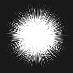 Abstract white explosion circle background