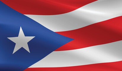 Puerto Rico flag background.Waving Puerto Rico flag vector