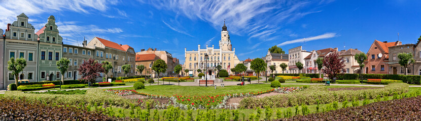 Fototapeta premium Town hall, from the mid-16th century. Wschowa, Lubusz Voivodeship, Poland.