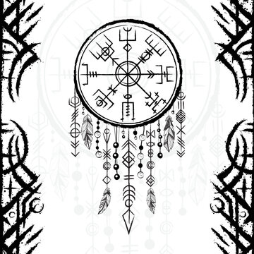Dreamcatcher with viking lines