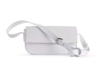 Modern and fashion white leather lady's bag