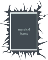 Abstract mystical frame in the form of stretching tentacles. Vector. 