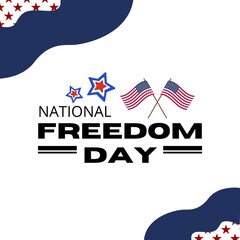 Illustration design for National Freedom Day on February 1st 