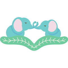 two elephants in love 