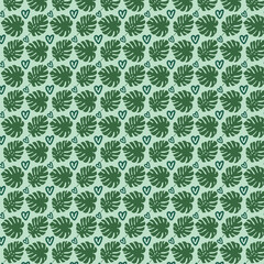 Tropical Leaf Seamless Pattern Design