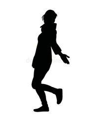 Fototapeta na wymiar running silhouette