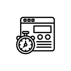 Loading Time icon in vector. Logotype