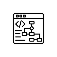 Work Flow icon in vector. Logotype