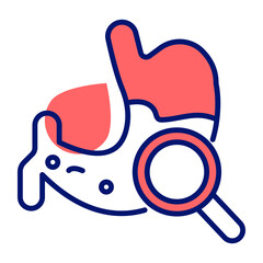 A beautiful vector icon of stomach checkup, trendy style
