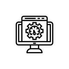 Page Speed Optimization icon in vector. Logotype