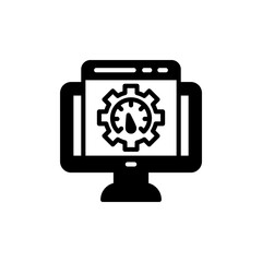 Page Speed Optimization icon in vector. Logotype