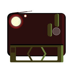 illustration vector graphic of behind the radio