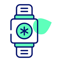 Medical sign on a smartwatch depicting fitness tracker, easy to use icon