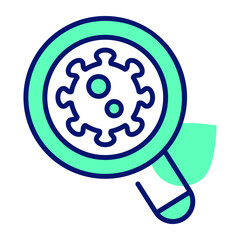 Viral coronavirus inside the magnifier, infectious disease