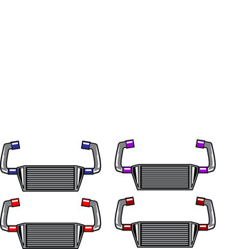 Vector Car Radiator Icon isolated on white background 4 colour