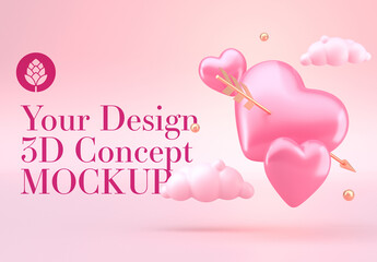 Valentine's Day Concept Mockup