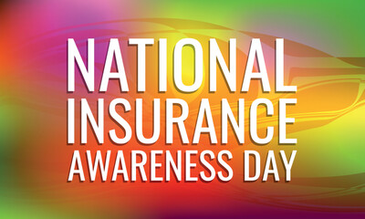 National Insurance Awareness Day. Design suitable for greeting card poster and banner
