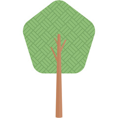 Flat Square Themed Tree Nature Aesthetic Collection
