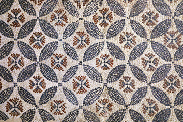 Ancient roman mosaic in Girona, Spain - obrazy, fototapety, plakaty