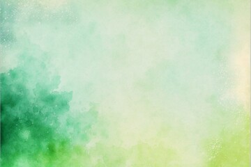 Fototapeta na wymiar An abstract watercolor background with shades gradient of pastel green, white and yellow color, perfect for green nature projects, texture, generative ai