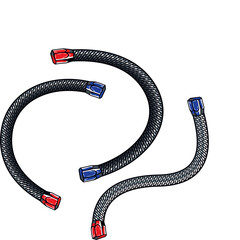 Thailook model motorbike variation hose vector