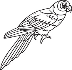 Mother Parrot Isolated Coloring Page for Kids